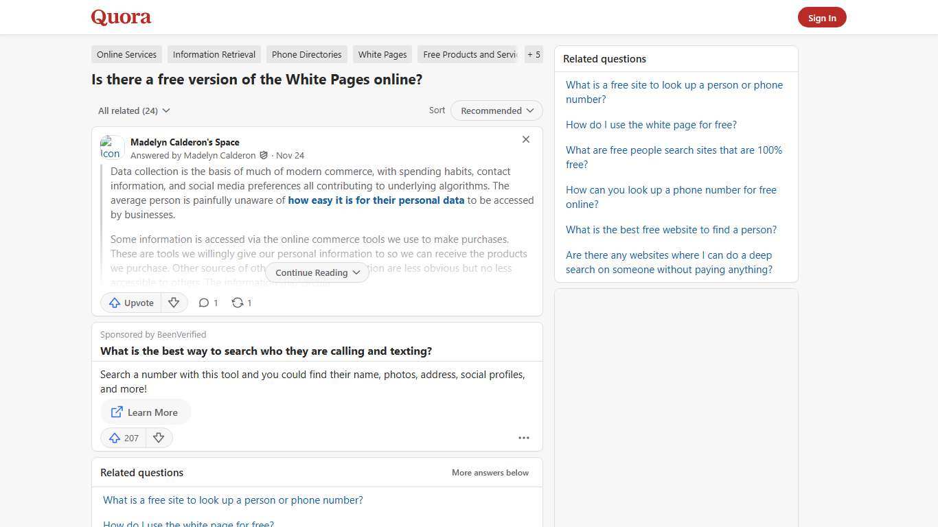 Is there a free version of the White Pages online? - Quora